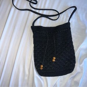 Vintage Betsy Johnson Beaded Crochet Crossbody Bag
